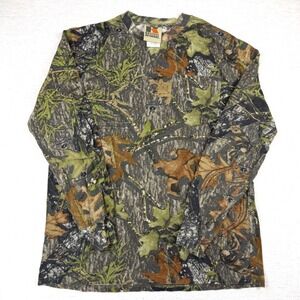 Russell Outdoors Mossy Oak Camo Long Sleeve T Shirt Men's Large